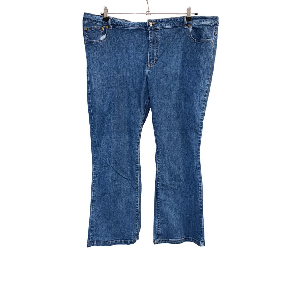 Woman Within Women's Plus Size Blue Denim Bootcut Jeans Size 22W Petite